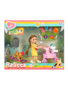 sunman  belissa ve sevimli hayvanlari ve bebek arabasi oyun seti