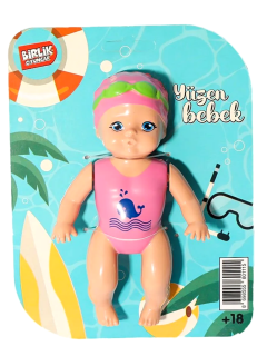 birlik toys kartela yuzen bebek kurmali bebek